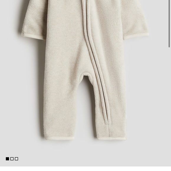 H&M Cream Footed Pajamas with Hood - Picture 4 of 4